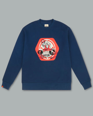 Spindle Crewneck. Cobalt.