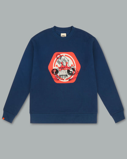 Spindle Crewneck. Cobalt.