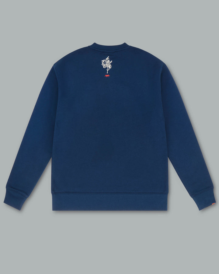Spindle Crewneck. Cobalt.
