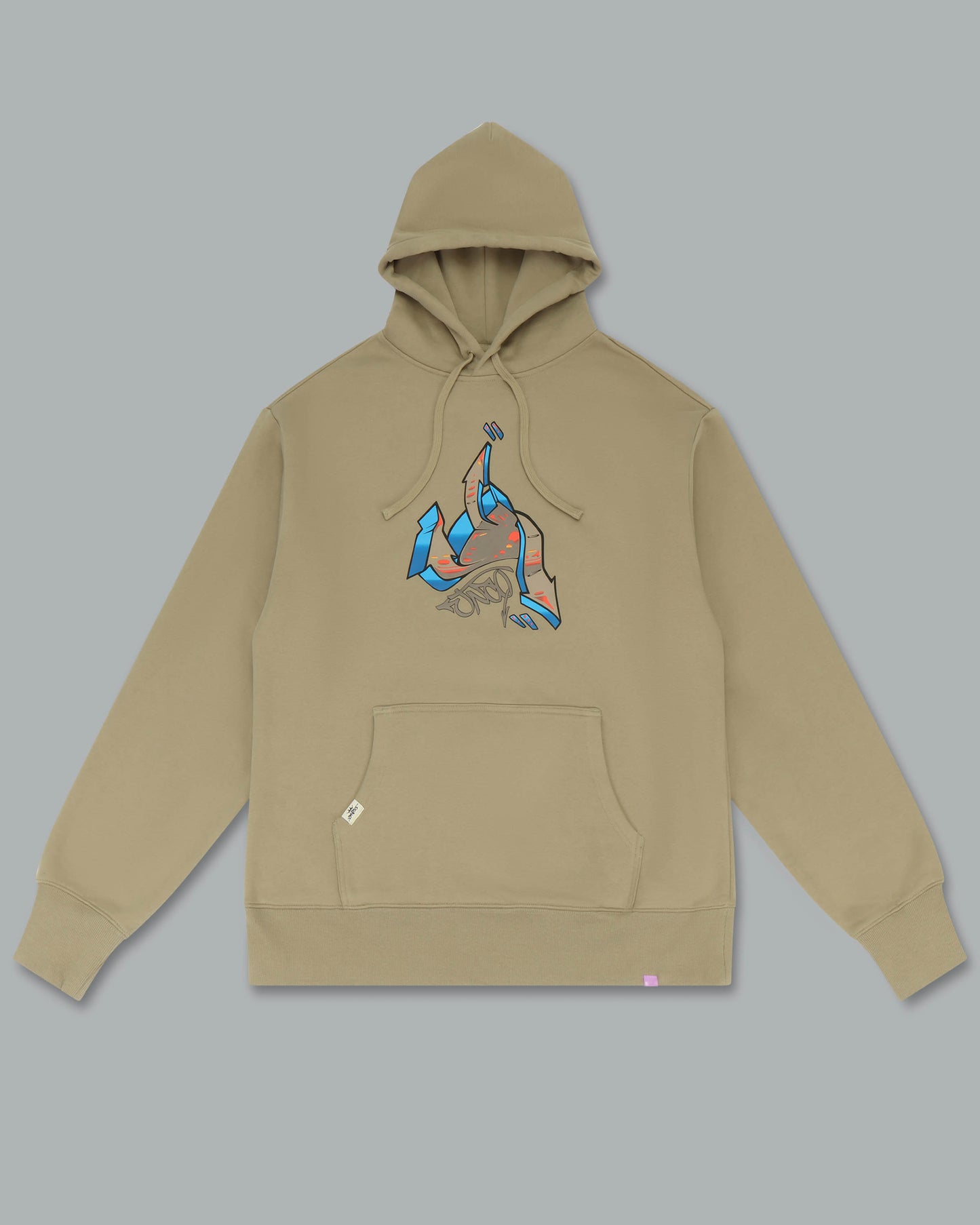 Left Side Hoodie. Sand.