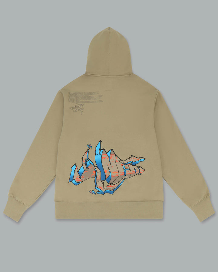 Left Side Hoodie. Sand.