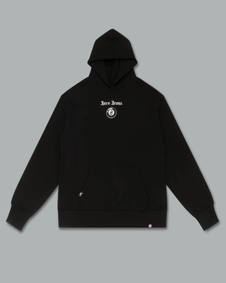 8 Ball Hoodie. Black.