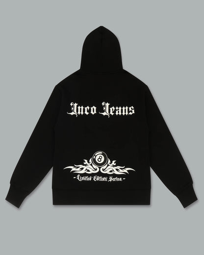 8 Ball Hoodie. Black.