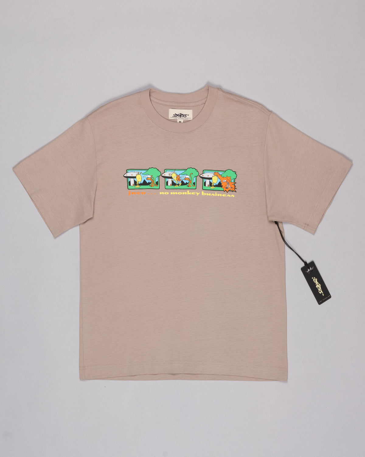 No Monkey Business Tee. Mushroom