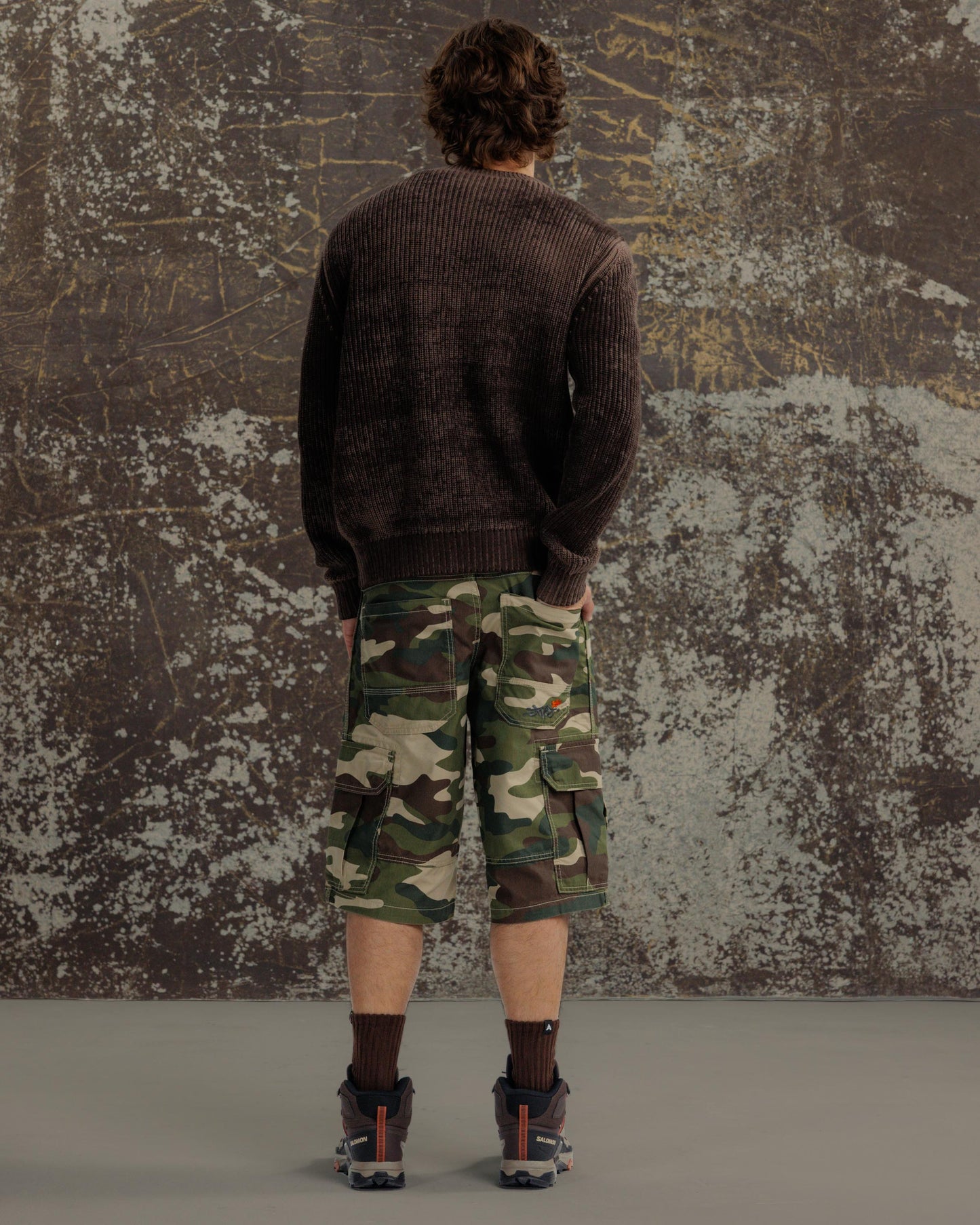 Indicator Cargo Shorts. 14.5” Inseam. Swamp Camo.