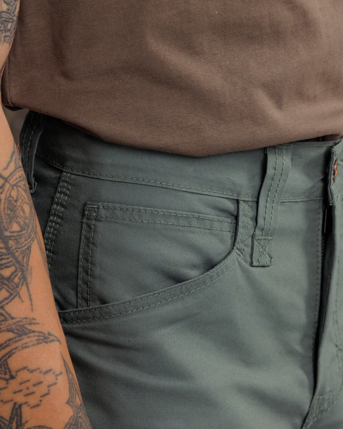 Indicator Cargo Shorts. 14.5” Inseam. Olive.