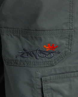 Indicator Cargo Shorts. 14.5” Inseam. Olive.
