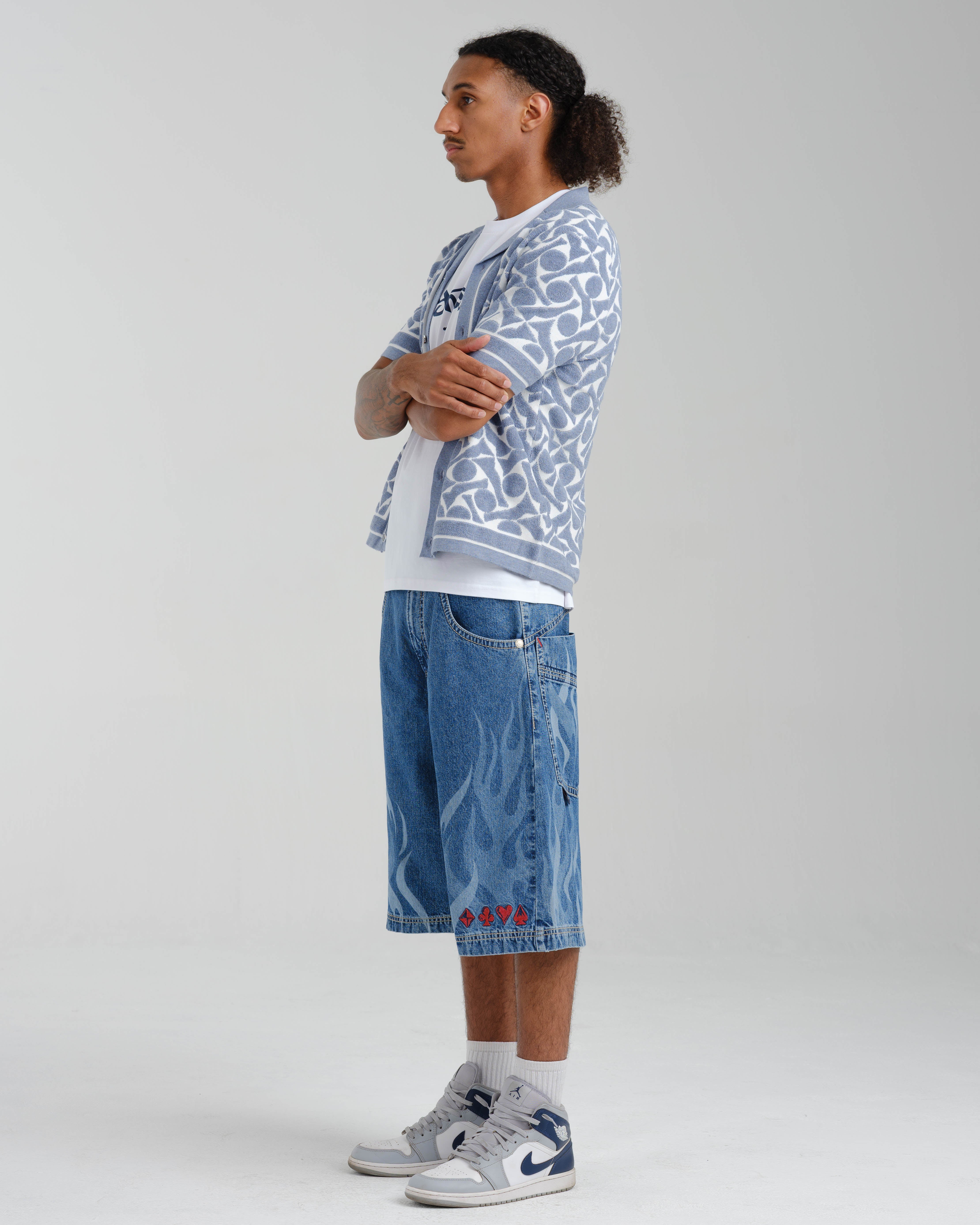 jnco jeans ハーフパンツ 古着 00s JNCO JEANS ブルー デニム ワイド ペインター ショーツ