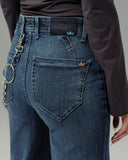 Vivianite. 28". Hand-Sand Dark Stone.