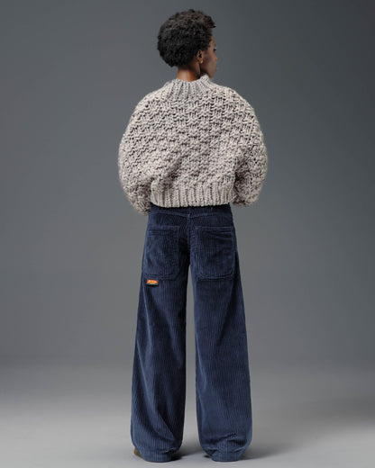 W179 Pipes. 23". 4 Wale Corduroy. Navy.