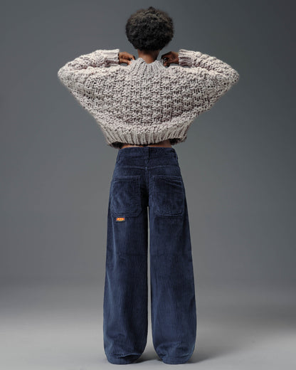 W179 Pipes. 23". 4 Wale Corduroy. Navy.