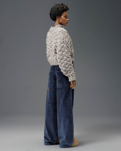 W179 Pipes. 23". 4 Wale Corduroy. Navy.