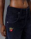 W179 Pipes. 23". 4 Wale Corduroy. Navy.