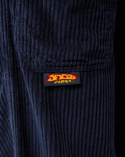 W179 Pipes. 23". 4 Wale Corduroy. Navy.