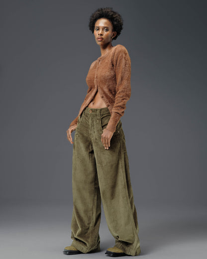 W101 Twin Cannon. 26". 4 Wale Corduroy. Moss. NEW