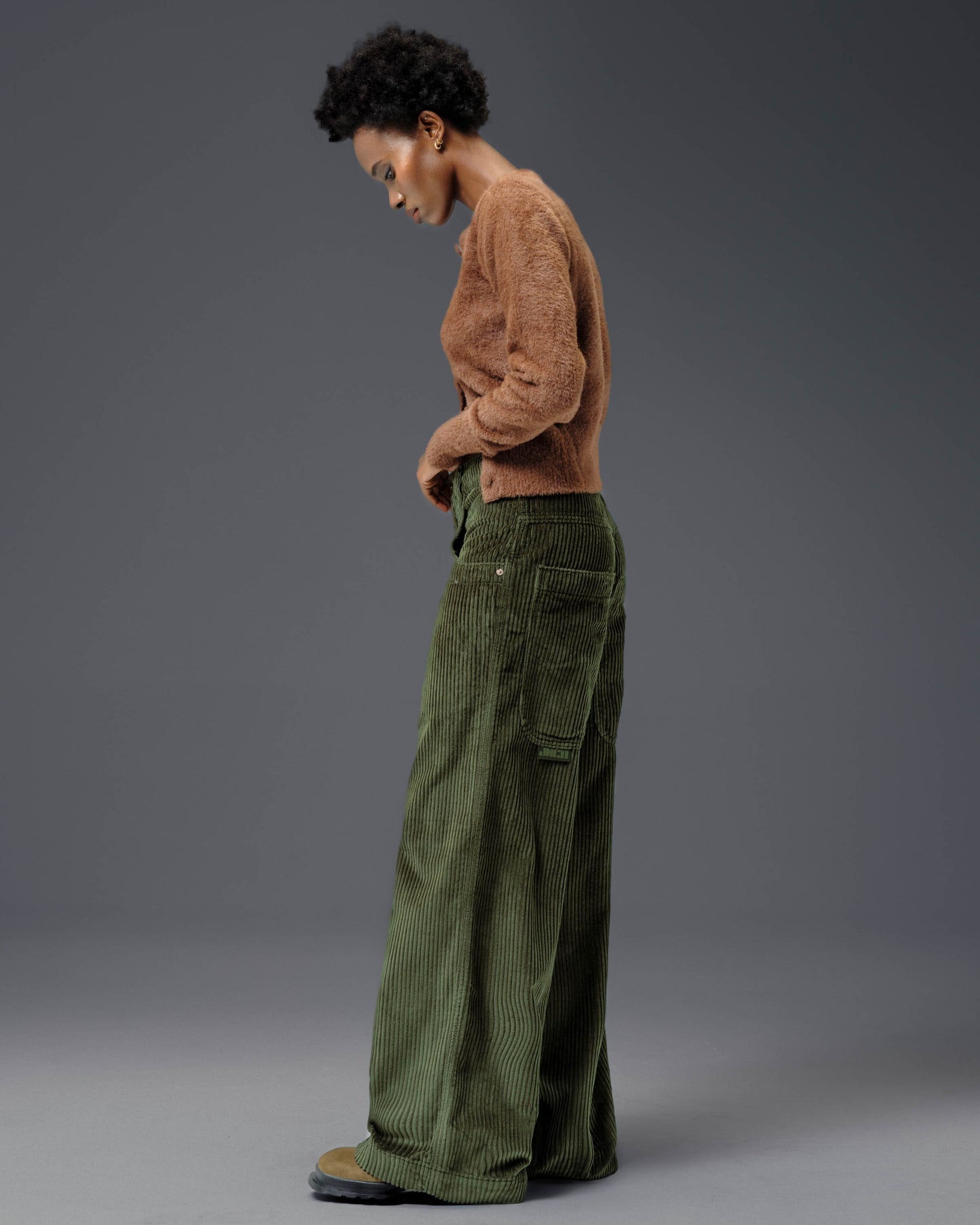 W101 Twin Cannon. 26". 4 Wale Corduroy. Moss. NEW