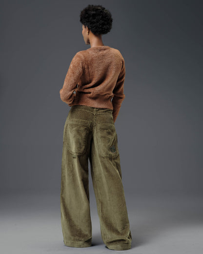 W101 Twin Cannon. 26". 4 Wale Corduroy. Moss. NEW