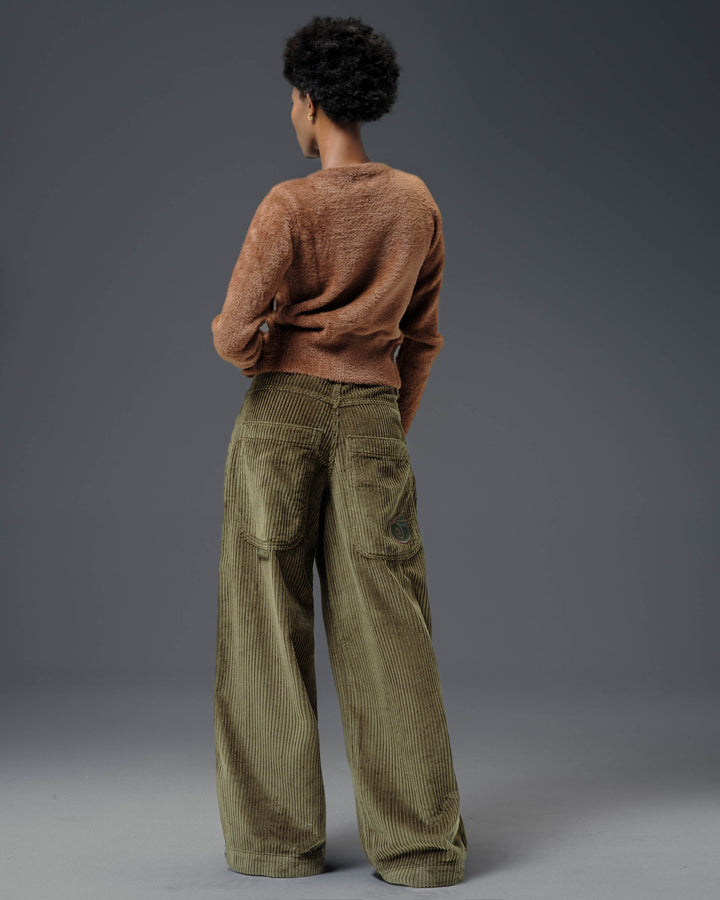 W101 Twin Cannon. 26". 4 Wale Corduroy. Moss. NEW