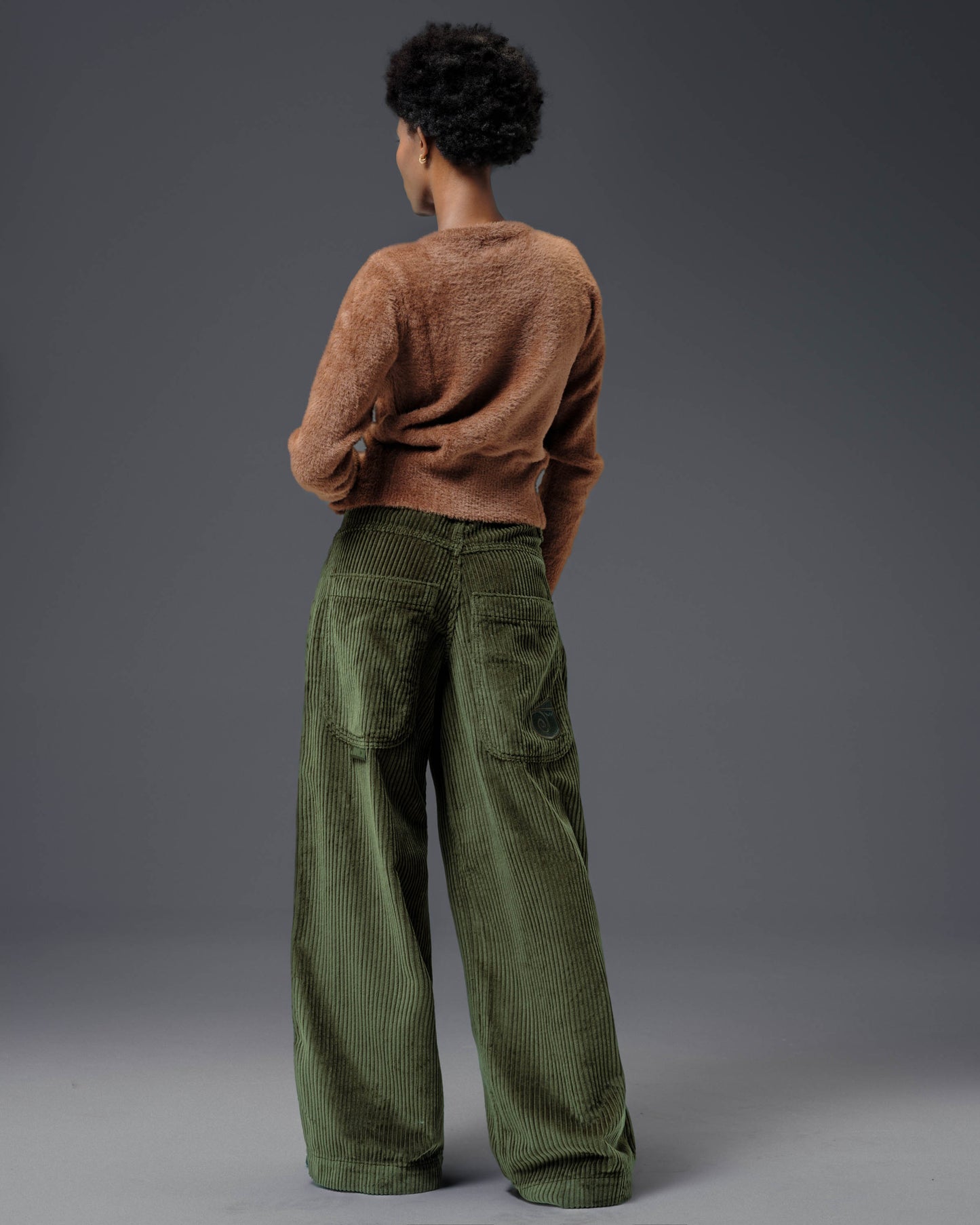 W101 Twin Cannon. 26". 4 Wale Corduroy. Moss. NEW