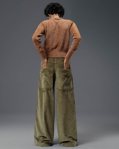 W101 Twin Cannon. 26". 4 Wale Corduroy. Moss. NEW