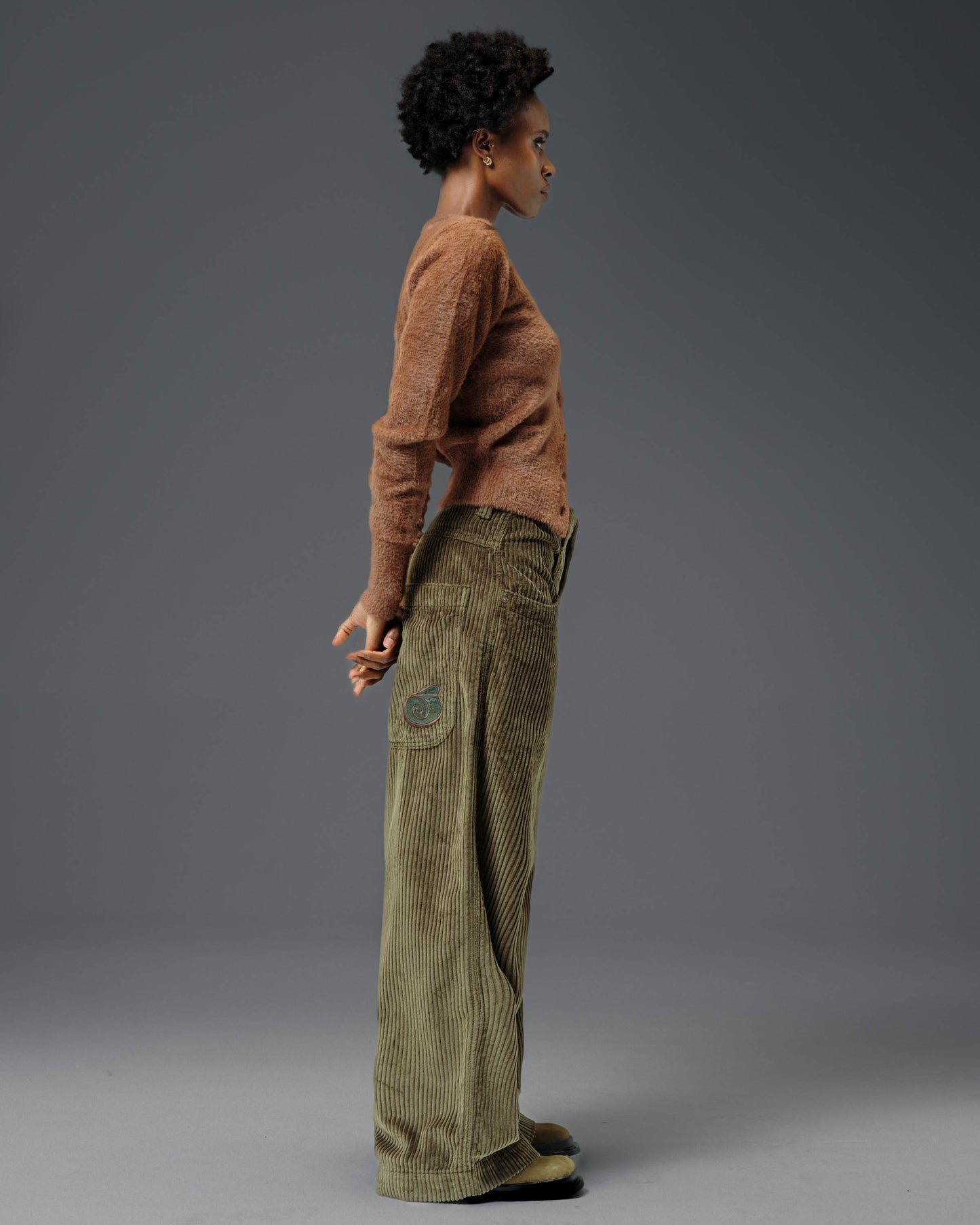 W101 Twin Cannon. 26". 4 Wale Corduroy. Moss. NEW