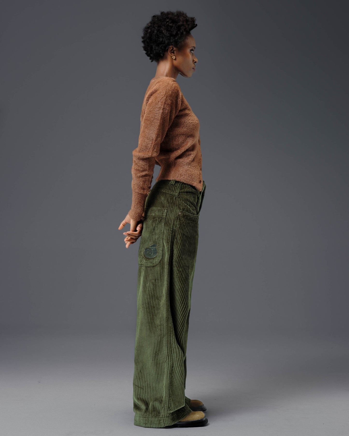 W101 Twin Cannon. 26". 4 Wale Corduroy. Moss. NEW