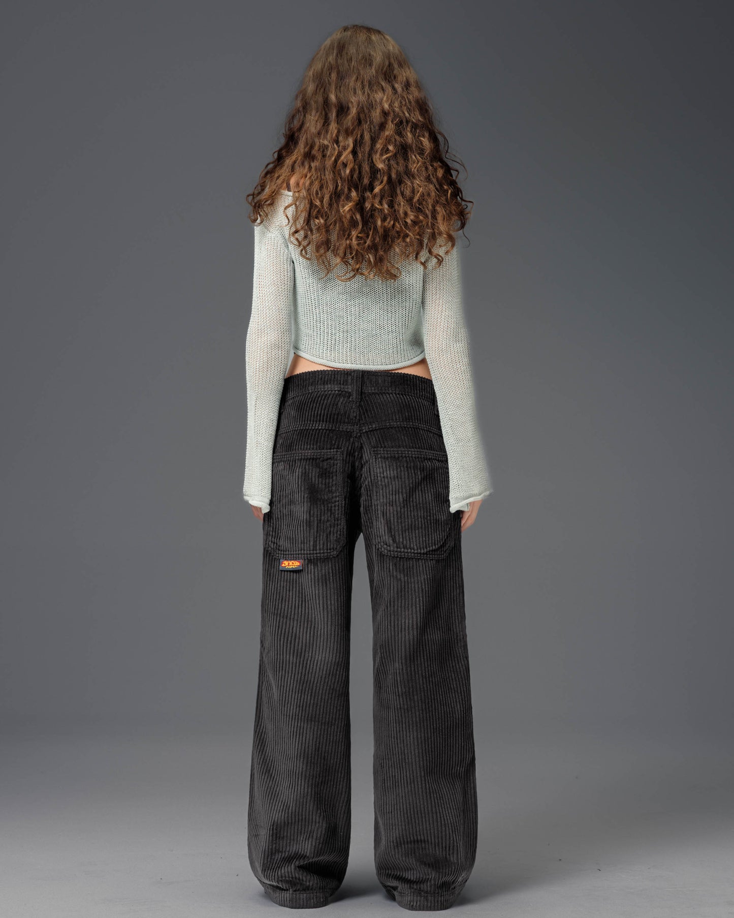 W179 Pipes. 23". 4 Wale Corduroy. Black.