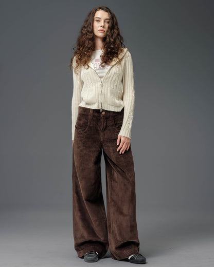 W101 Twin Cannon. 26". 4 Wale Corduroy. Java Brown.