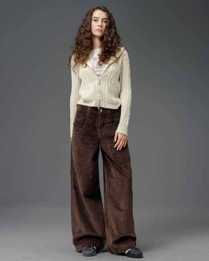 W101 Twin Cannon. 26". 4 Wale Corduroy. Java Brown.