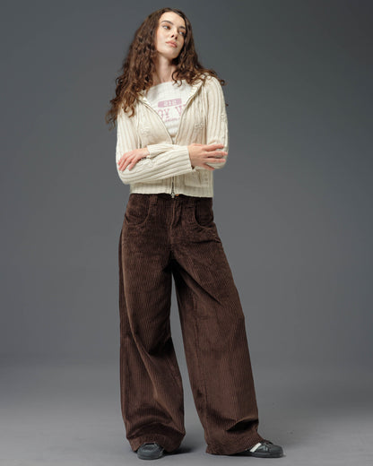 W101 Twin Cannon. 26". 4 Wale Corduroy. Java Brown.