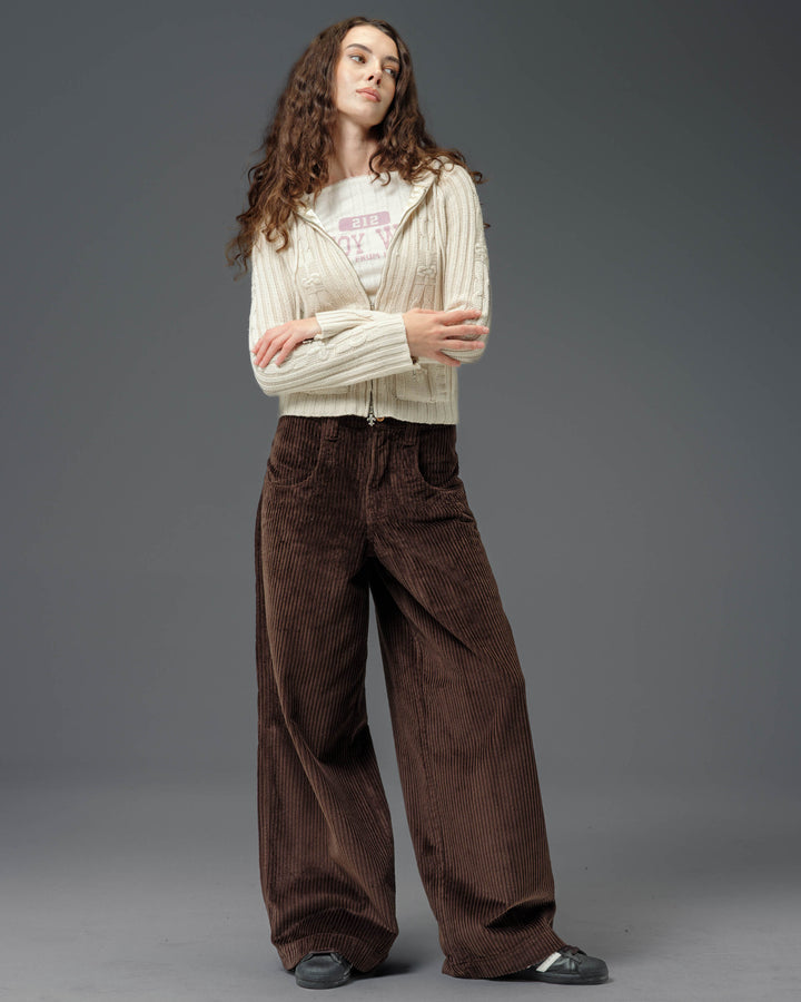 W101 Twin Cannon. 26". 4 Wale Corduroy. Java Brown.