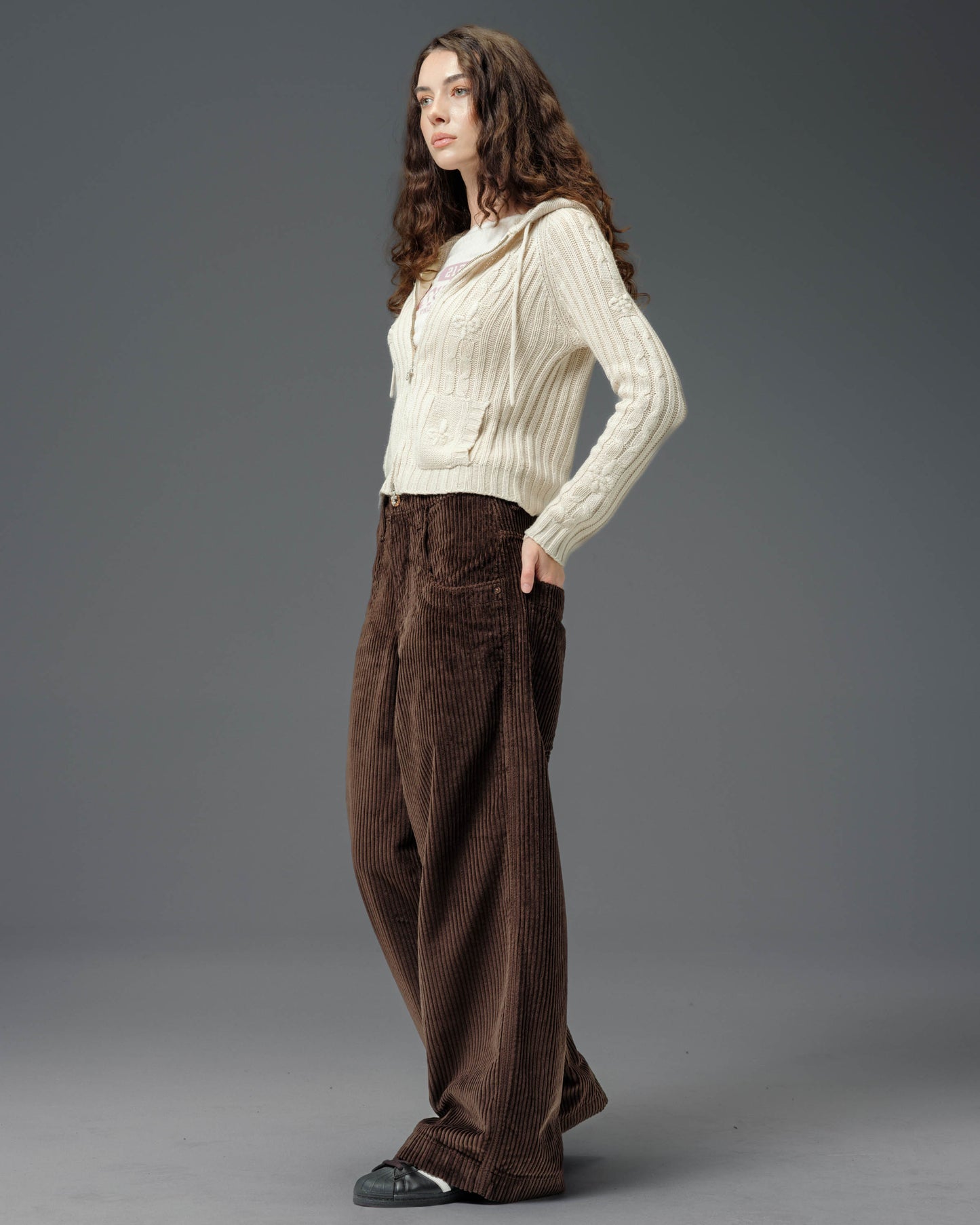 W101 Twin Cannon. 26". 4 Wale Corduroy. Java Brown.