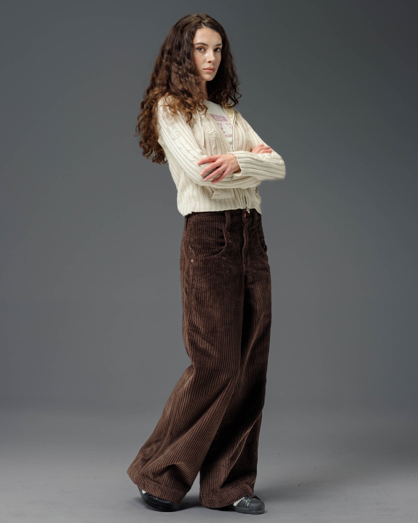 W101 Twin Cannon. 26". 4 Wale Corduroy. Java Brown.