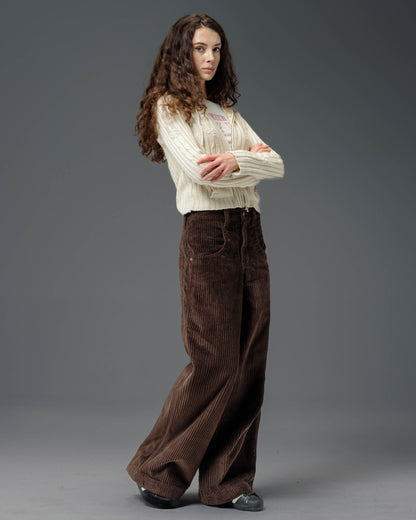 W101 Twin Cannon. 26". 4 Wale Corduroy. Java Brown.