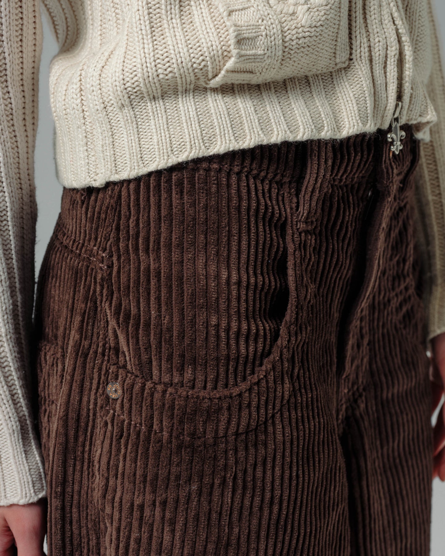 W101 Twin Cannon. 26". 4 Wale Corduroy. Java Brown.