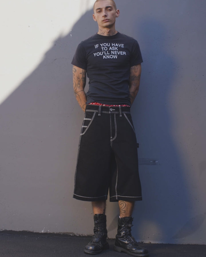 Workman Carpenter Shorts. 14" Inseam. Jet Black.