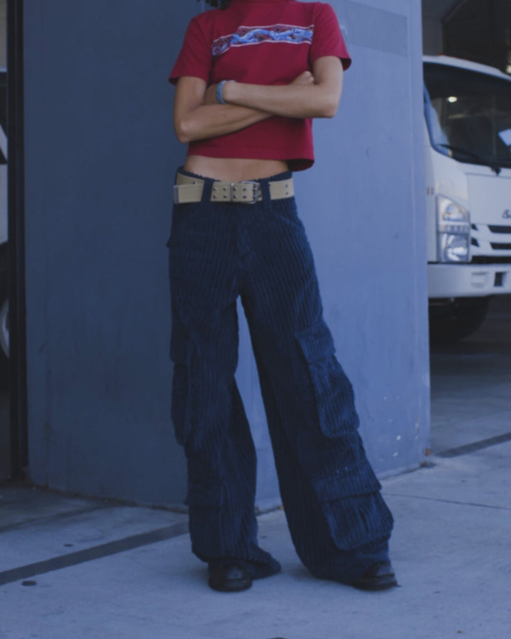 W Legacy. 24". 2 Wale Corduroy. Navy.