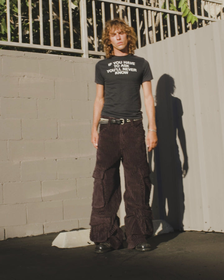 Legacy. 24". 2 Wale Corduroy. Black.