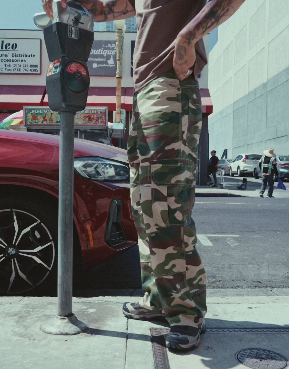 Indicator Cargo Pants. 22” Wide Leg. Swamp Camo. – JNCO Los Angeles