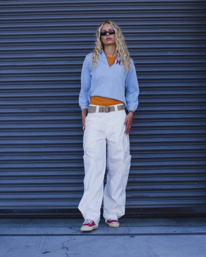 W Hummer Cargo Pants. 20". Natural.