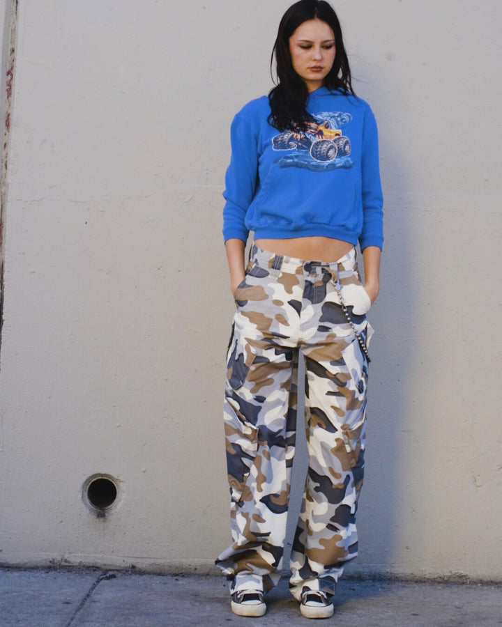 W Hummer Cargo Pants. 20". Polar Camo.