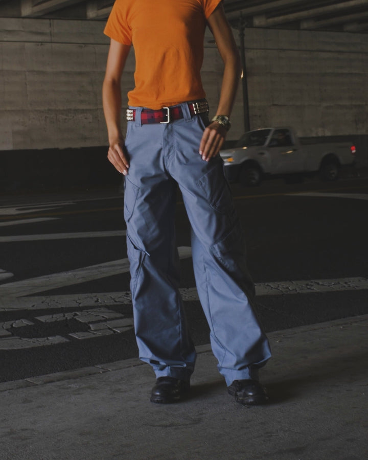 W Hummer Cargo Pants. 20". Blue.