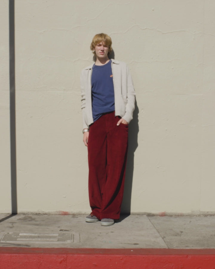 101 Twin Cannon. 26". 4 Wale Corduroy. Burgundy.