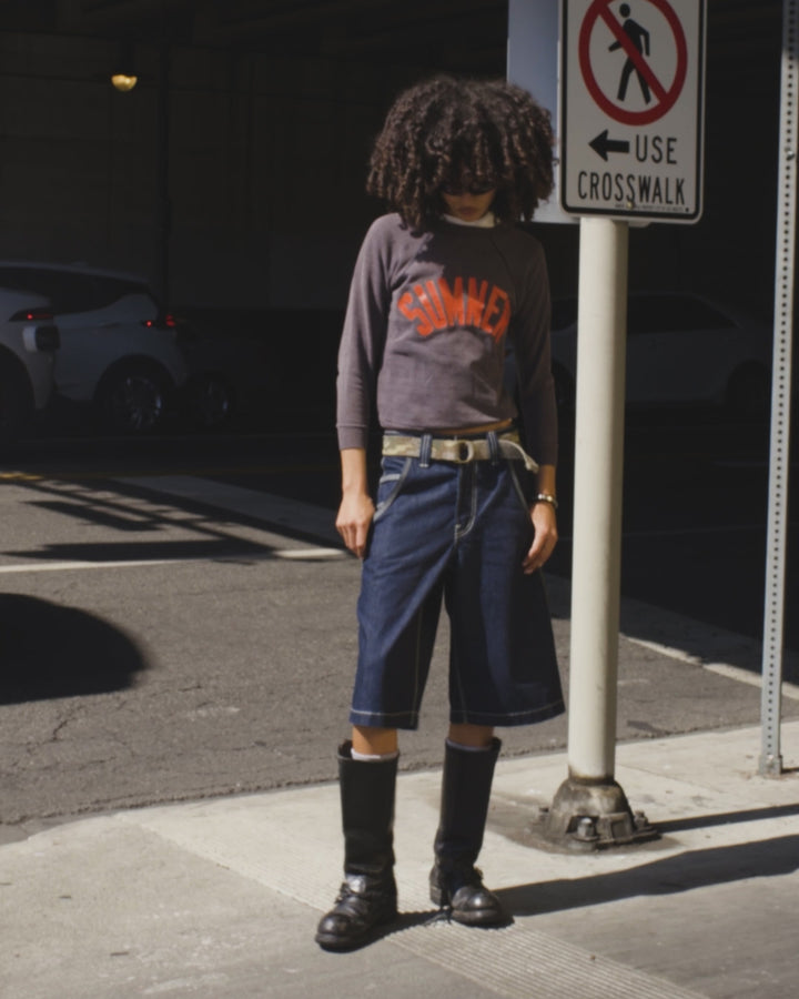 W Workman Carpenter Shorts. 14" Inseam. Dark Indigo.