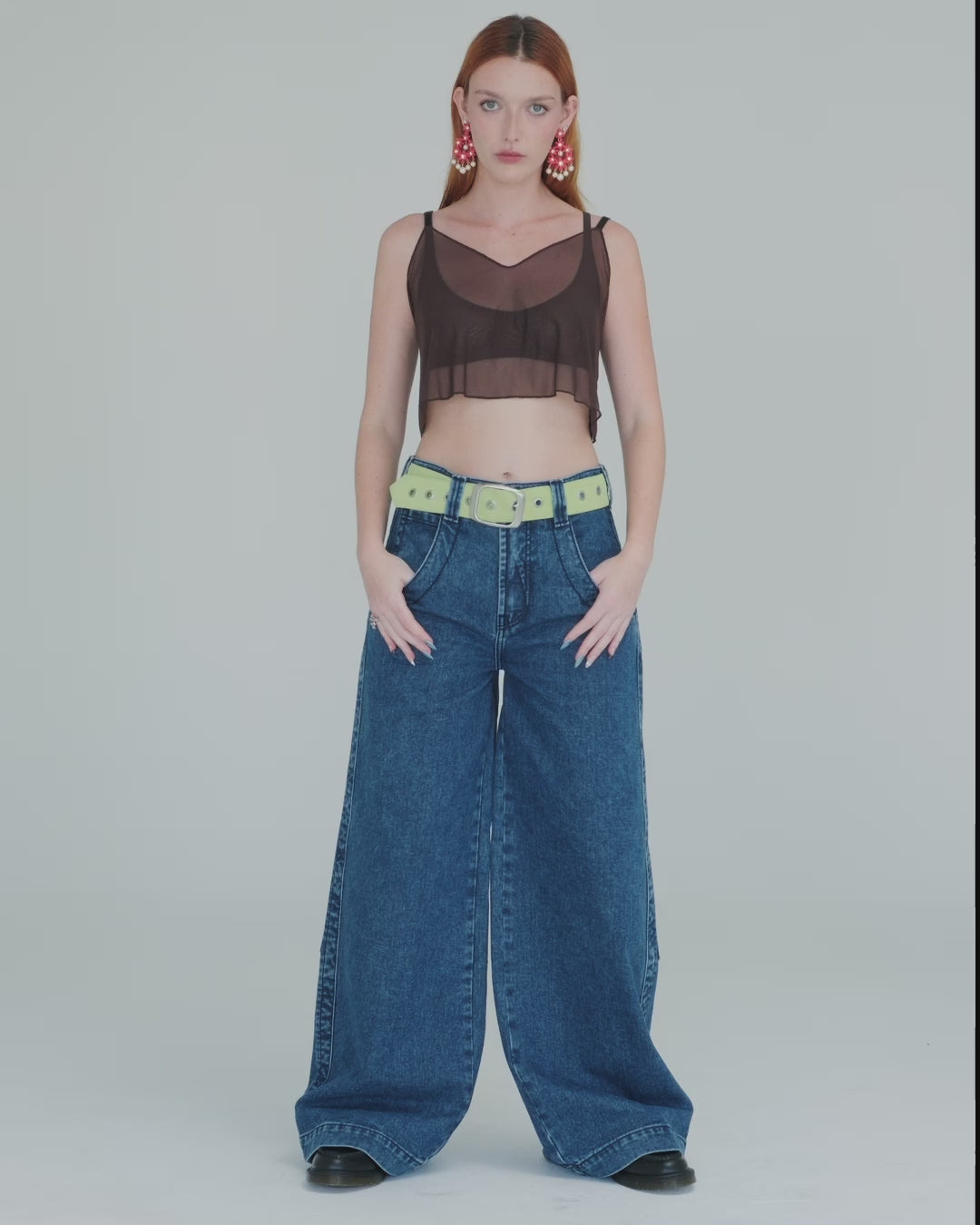 The Camilla Jeans. 27” Wide Leg. Dark Stone. – JNCO Los Angeles