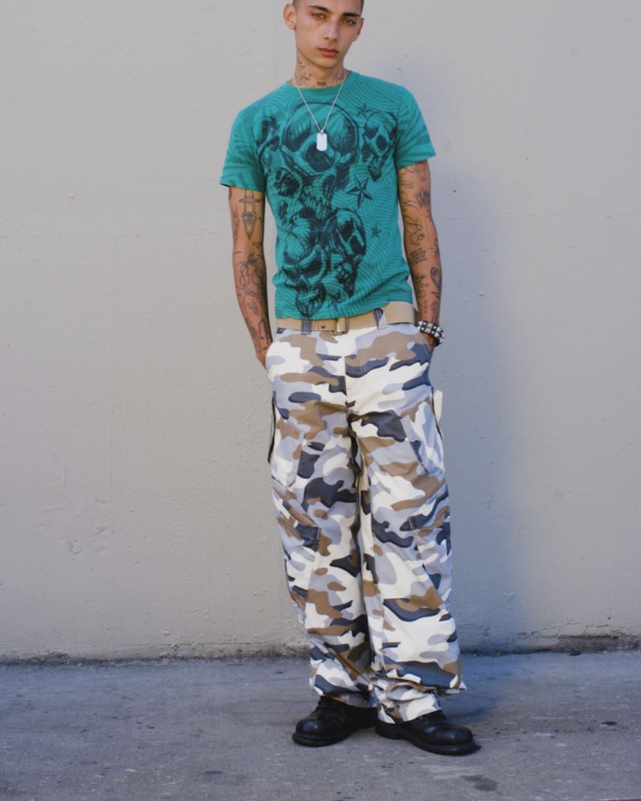Hummer Cargo Pants. 20”. Polar Camo.
