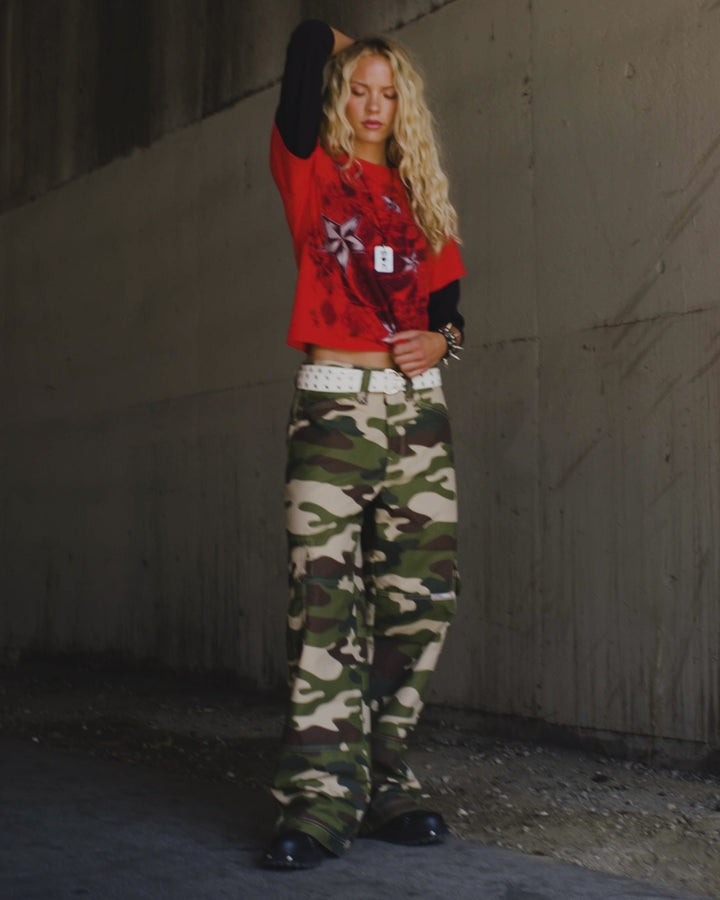 W Indicator Cargo Pants. 22". Swamp Camo.